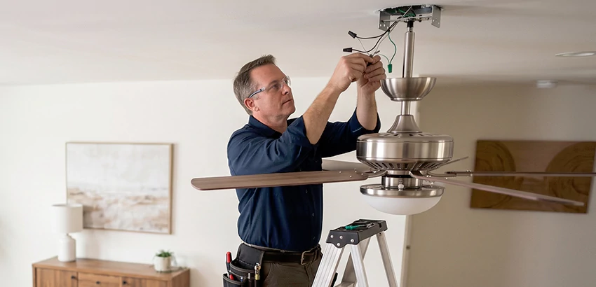Ceiling Fan Light and Switch Repair in Holly Springs